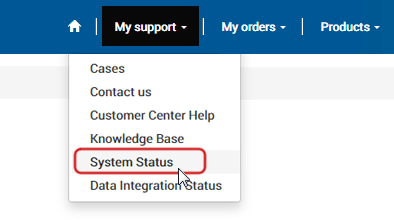 System Status screenshot